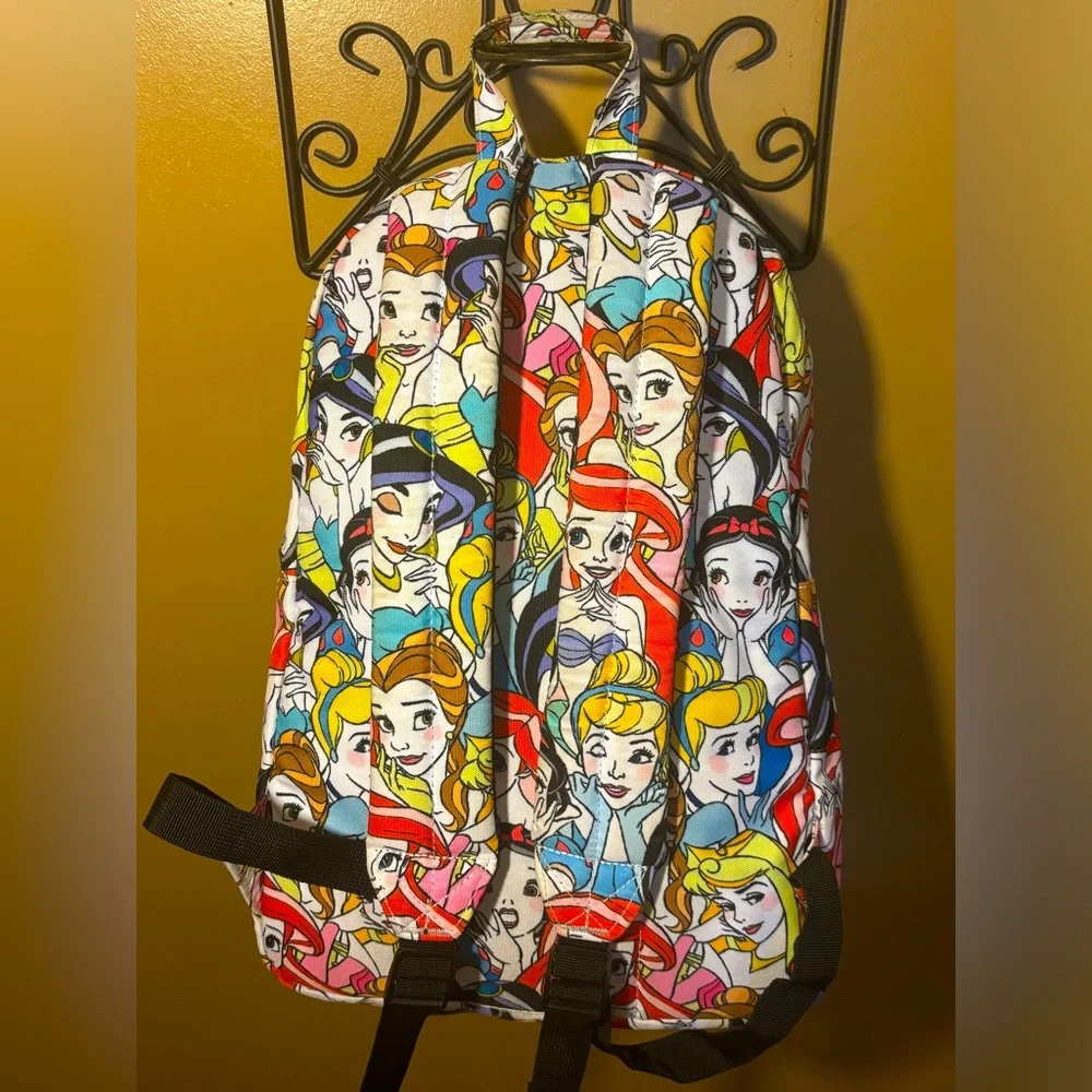 Loungefly Disney Princess All-Over-Print Full Size Backpack Rare EUC - Picture 2 of 13